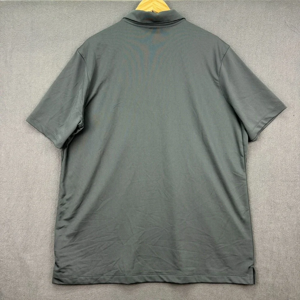 Nike D6 Football Polo Shirt Mens XL Gray Short Sleeve‎ Moisture Wicking Athletic